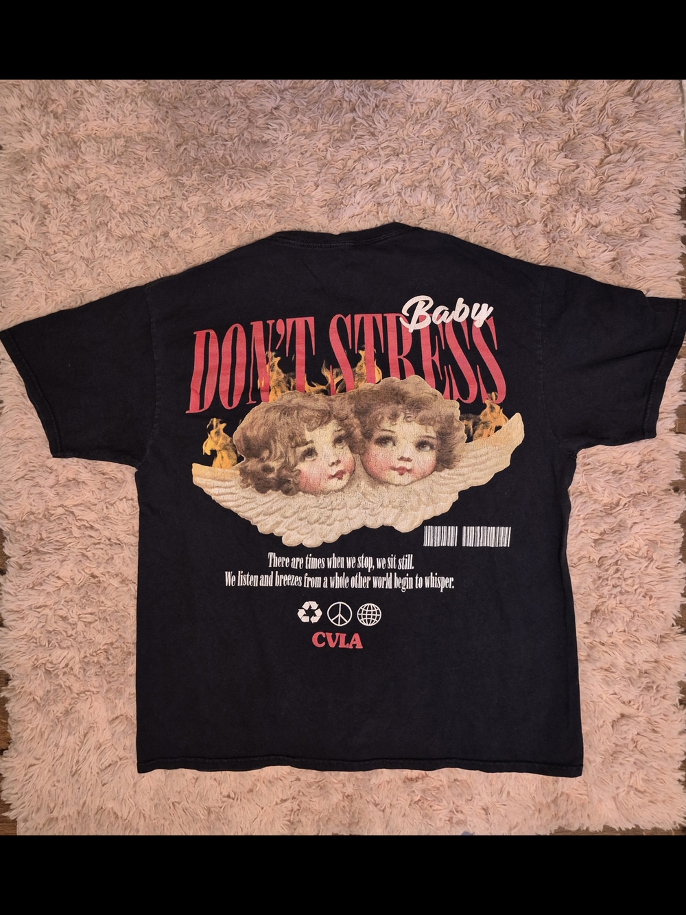 Don't Stress Baby Graphic Tee - Black